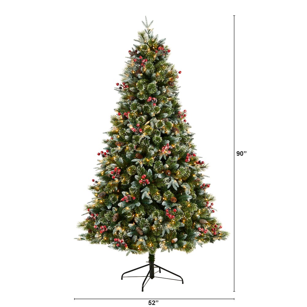 7.5ft. Snow Tipped Aspen Spruce Pre-Lit Christmas Tree with 450 LED lights. Picture 2
