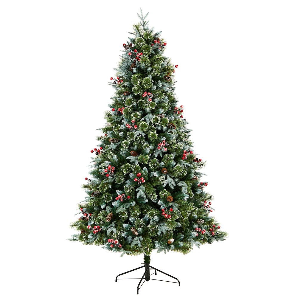 7.5ft. Snow Tipped Aspen Spruce Pre-Lit Christmas Tree with 450 LED lights. Picture 3