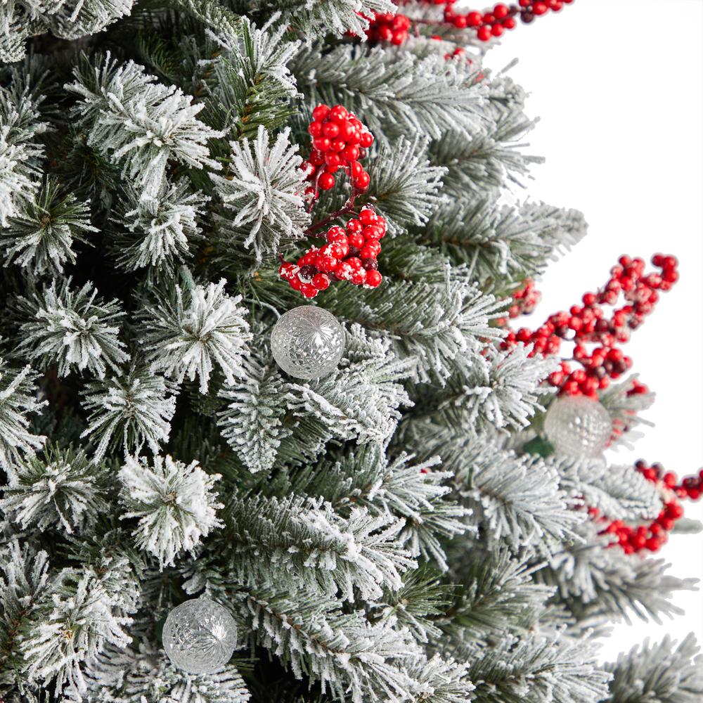 6ft. Snow Tipped Norwegian Christmas Tree with LED Lights. Picture 5