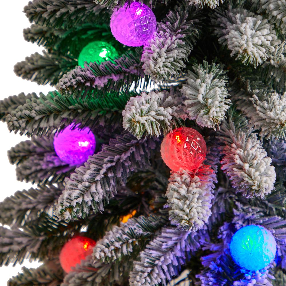 Flocked Highland Fir Artificial Christmas Tree with 127 Bendable Branches. Picture 4