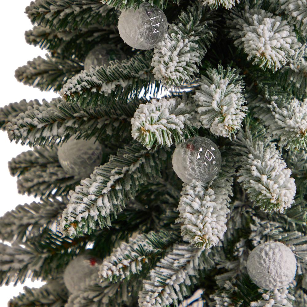 Flocked Highland Fir Artificial Christmas Tree with 127 Bendable Branches. Picture 5