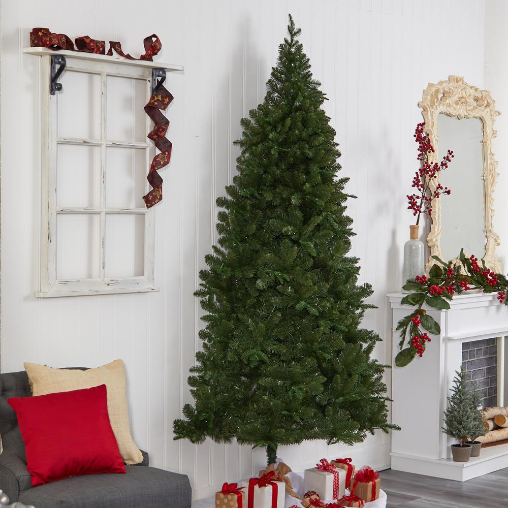 Grand Teton Spruce Flat Back Artificial Christmas Tree. Picture 3