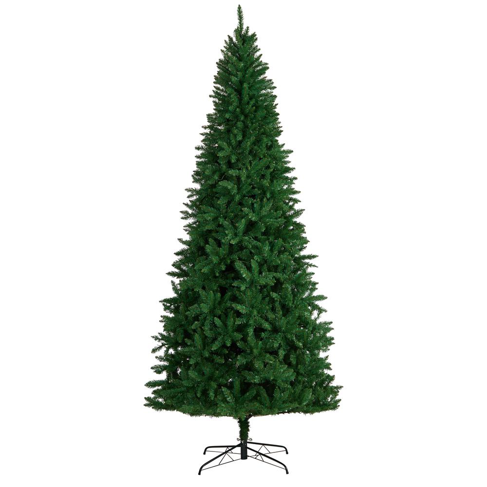 Green Valley Fir Artificial Christmas Tree with 800 Clear LED Lights. Picture 3