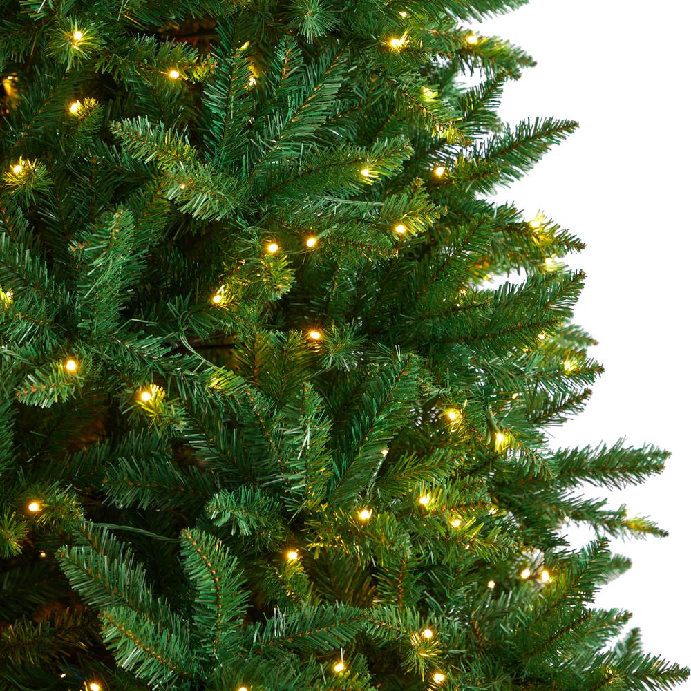 Green Valley Fir Artificial Christmas Tree with 800 Clear LED Lights. Picture 4