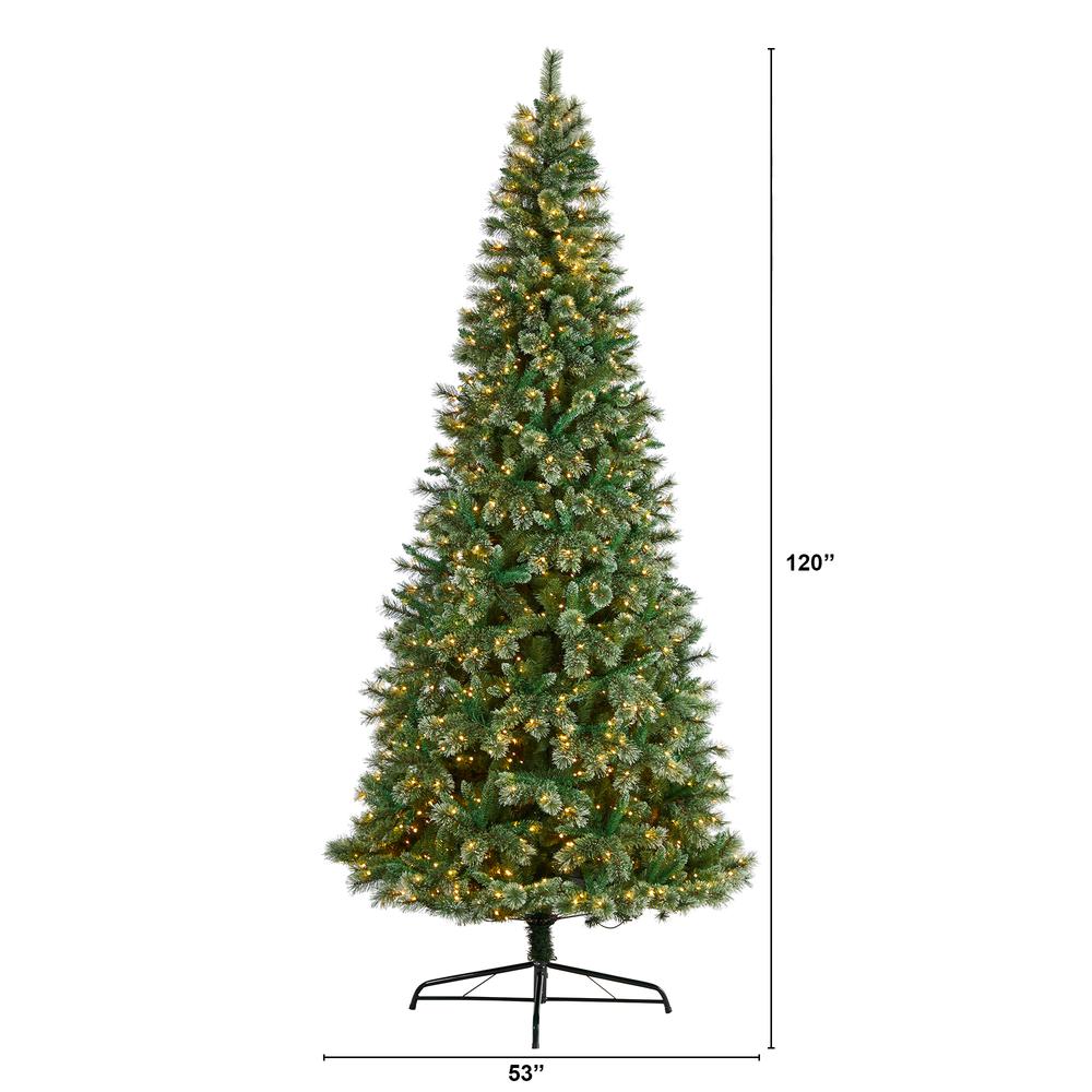 Wisconsin Slim Snow Tip Pine Artificial Christmas Tree. Picture 2