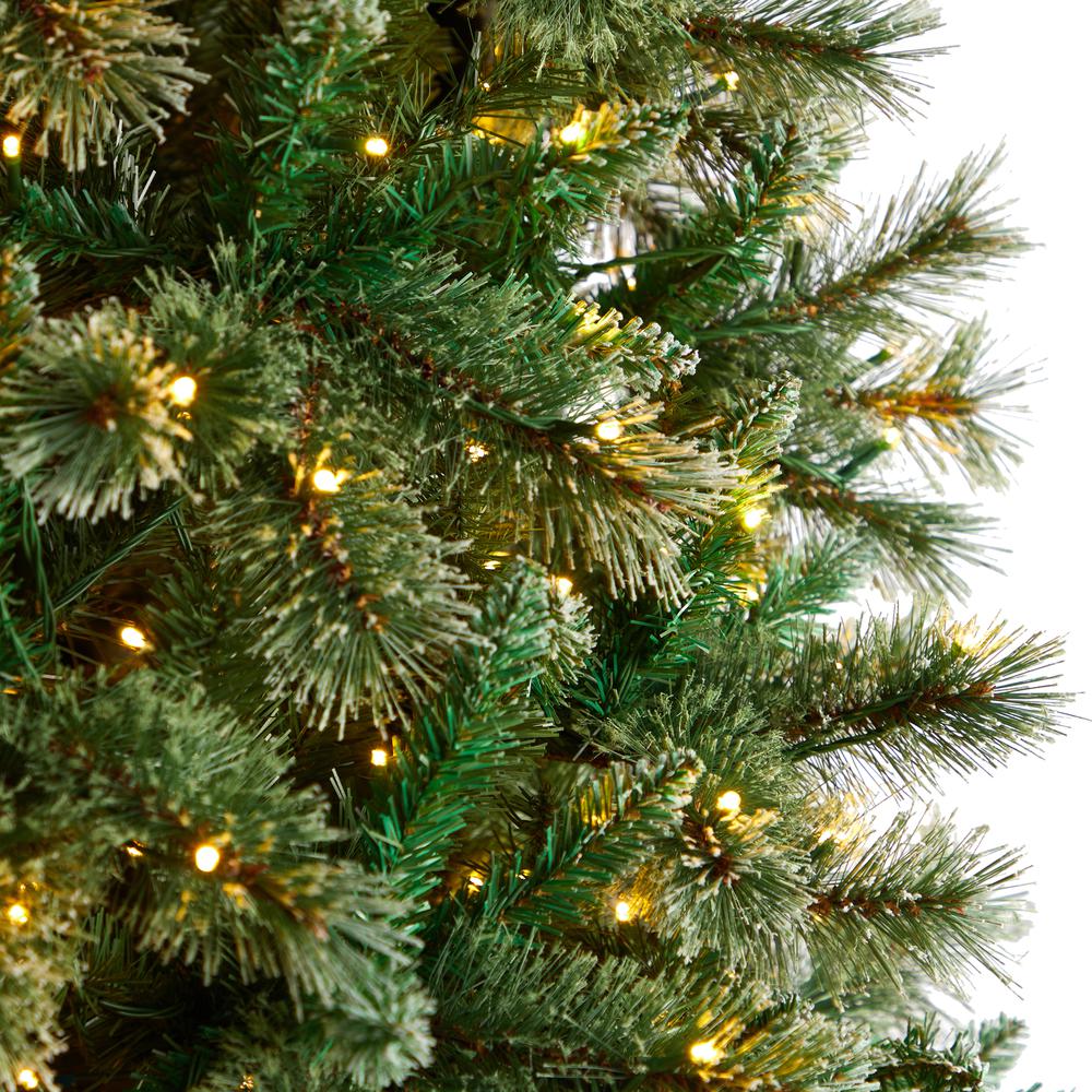 Wisconsin Slim Snow Tip Pine Artificial Christmas Tree. Picture 4