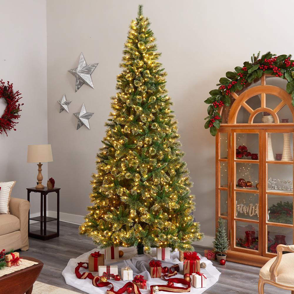 Wisconsin Slim Snow Tip Pine Artificial Christmas Tree. Picture 7