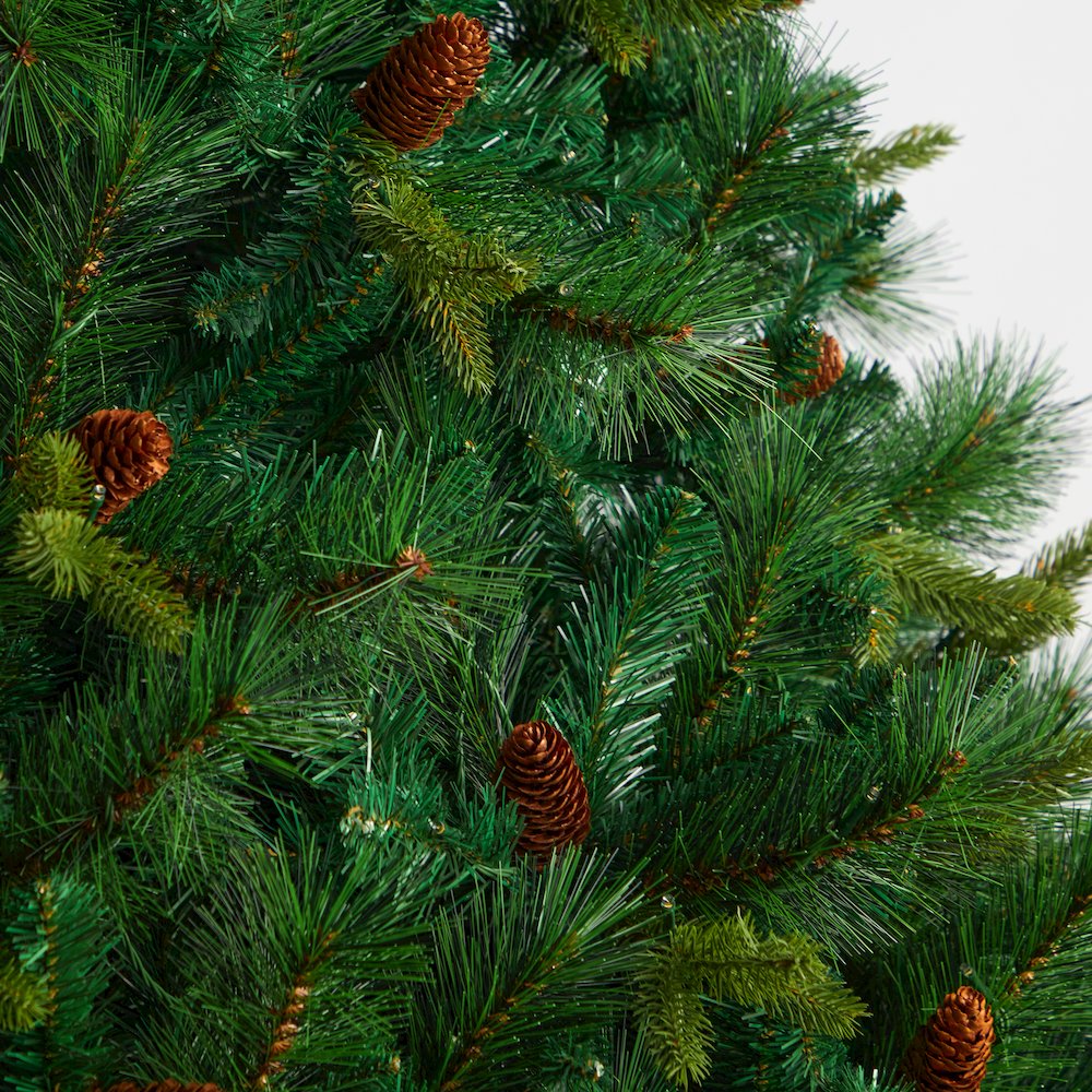 8ft. West Virginia Mixed Pine Christmas Tree with 700 Clear LED Lights. Picture 5