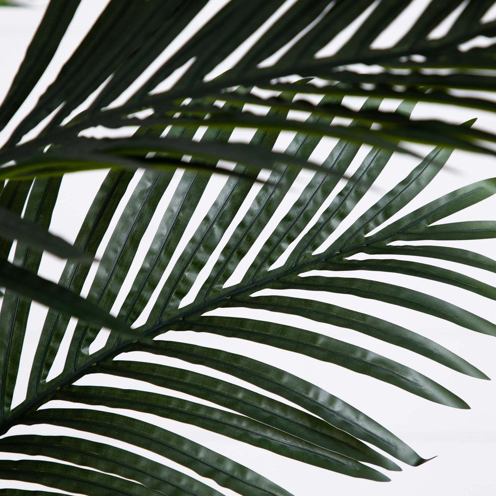 8ft. Golden Cane Artificial Palm Tree in Handmade Natural Cotton Planter. Picture 2
