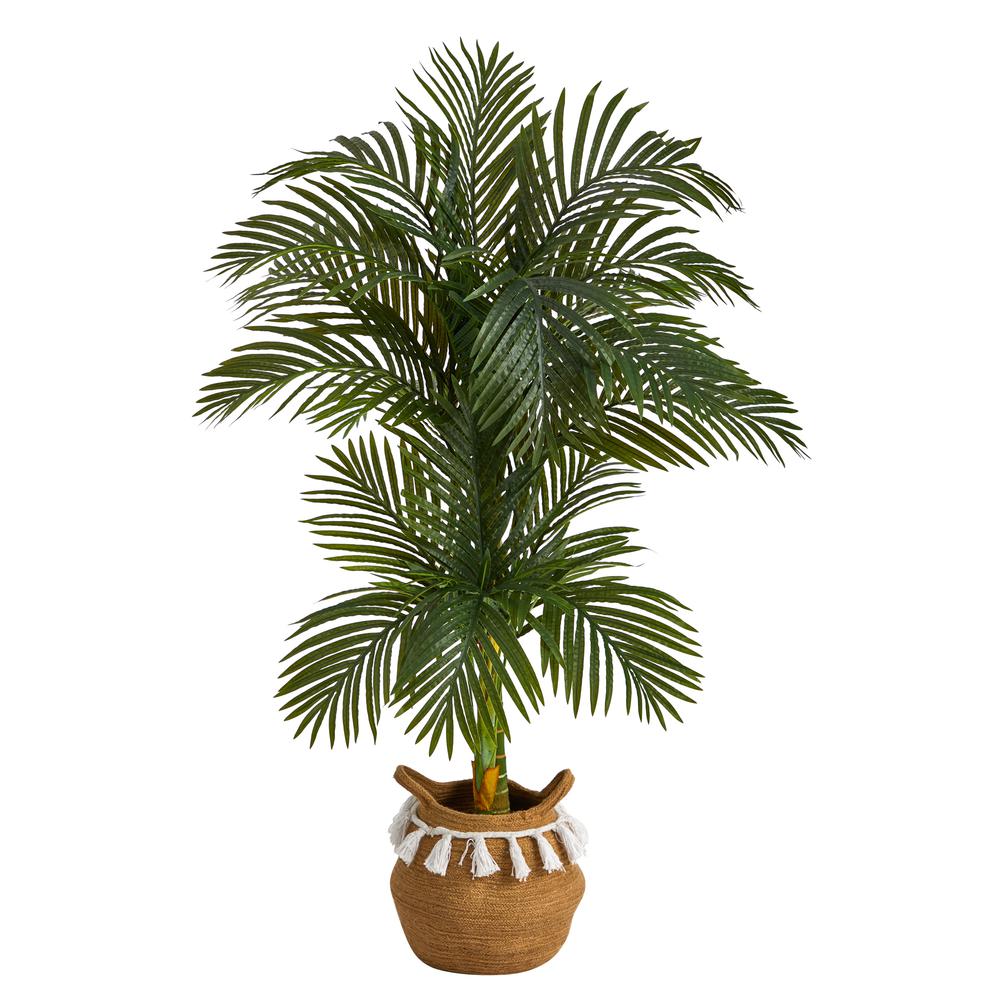 5ft. Artificial Double Stalk Golden Cane Palm Tree. Picture 1