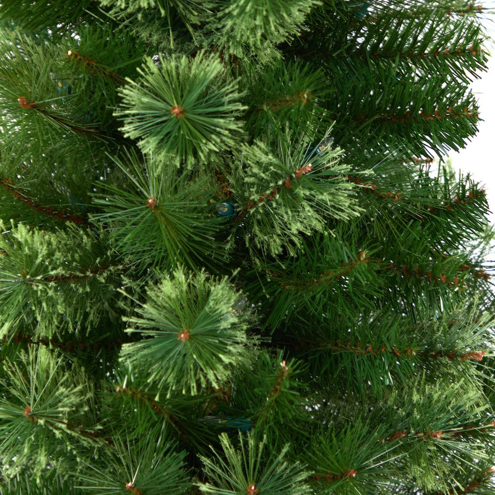 Green Pencil Artificial Christmas Tree with 200 Clear (Multifunction) LED Lights. Picture 5