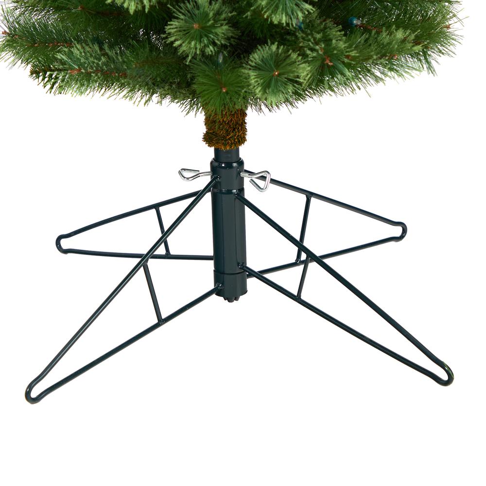 Green Pencil Artificial Christmas Tree with 200 Clear (Multifunction) LED Lights. Picture 6