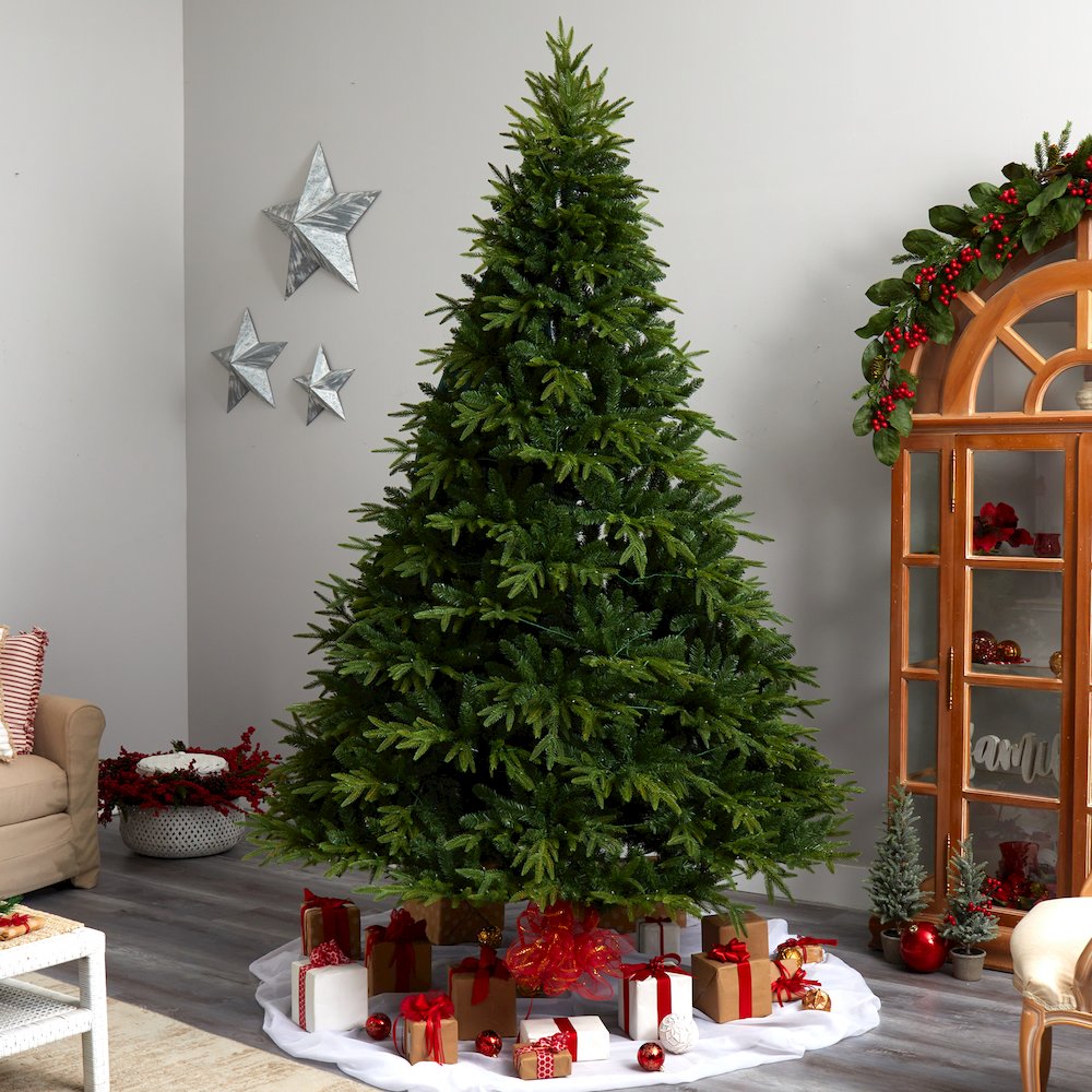 9ft. Colorado Mountain Fir Artificial Christmas Tree with 900 Multi LED Lights. Picture 8