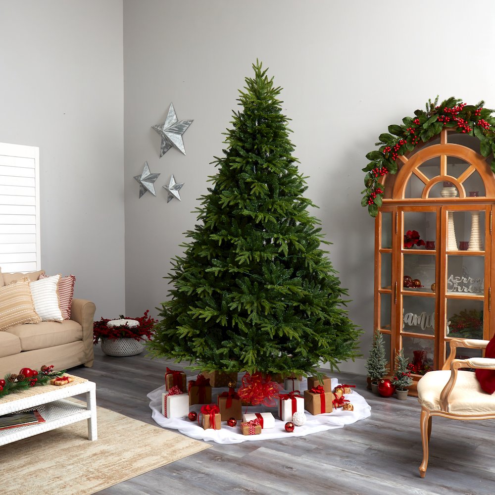 9ft. Colorado Mountain Fir Artificial Christmas Tree with 900 Multi LED Lights. Picture 10