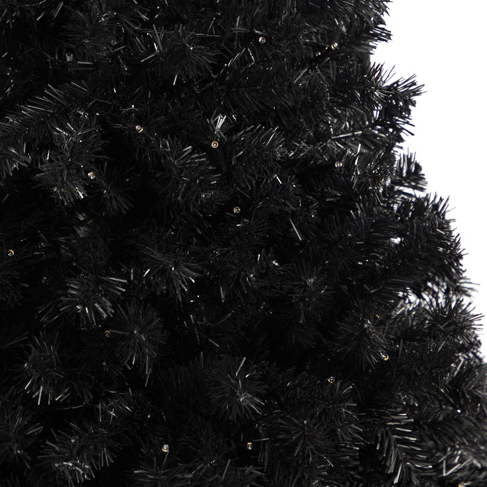 4ft. Black Artificial Christmas Tree with 170 Clear LED Lights. Picture 5