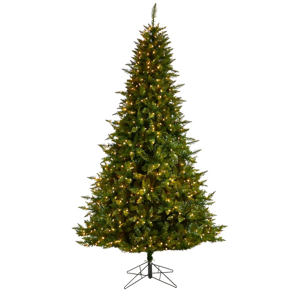 9ft. Vermont Spruce Artificial Christmas Tree with 850 Color Changing LED Lights. Picture 1