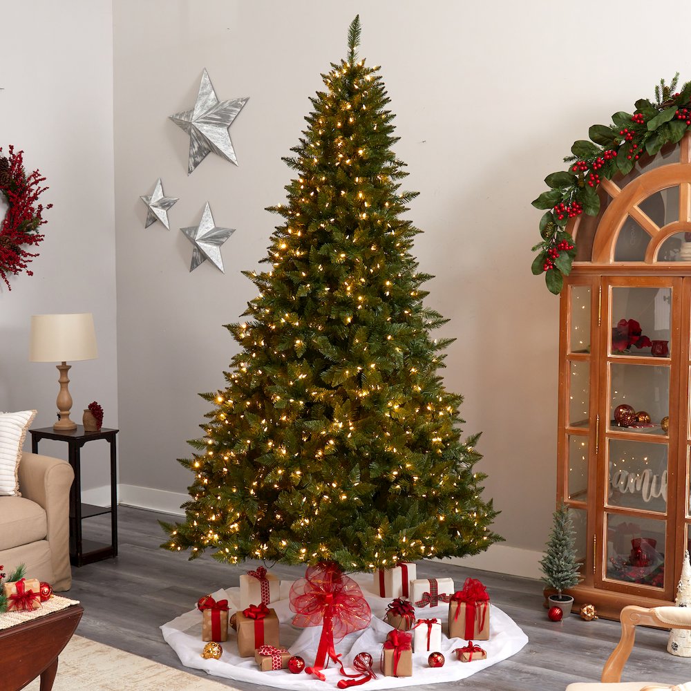 9ft. Vermont Spruce Artificial Christmas Tree with 850 Color Changing LED Lights. Picture 7