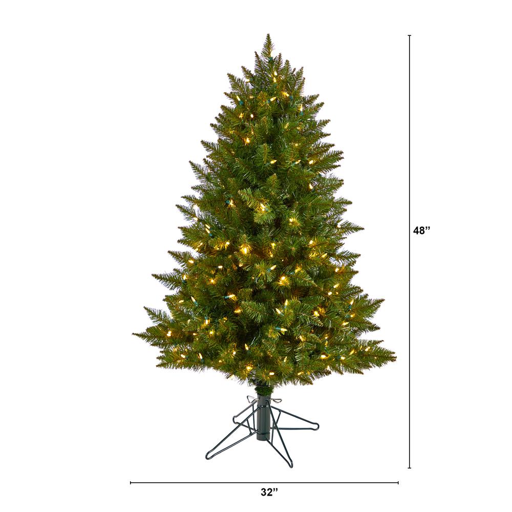 Vermont Spruce Artificial Christmas Tree with 200 Color Changing LED Lights. Picture 2