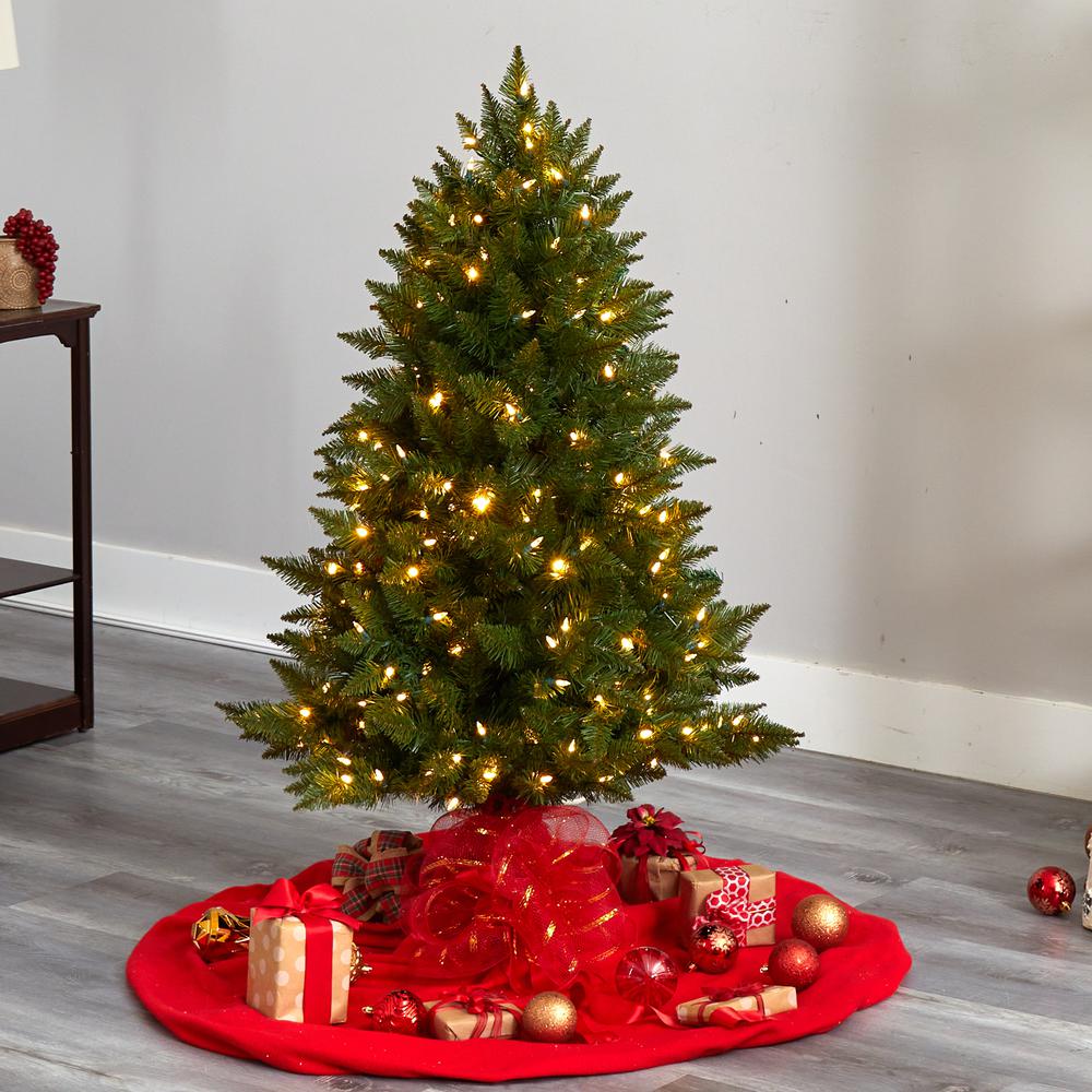 Vermont Spruce Artificial Christmas Tree with 200 Color Changing LED Lights. Picture 7