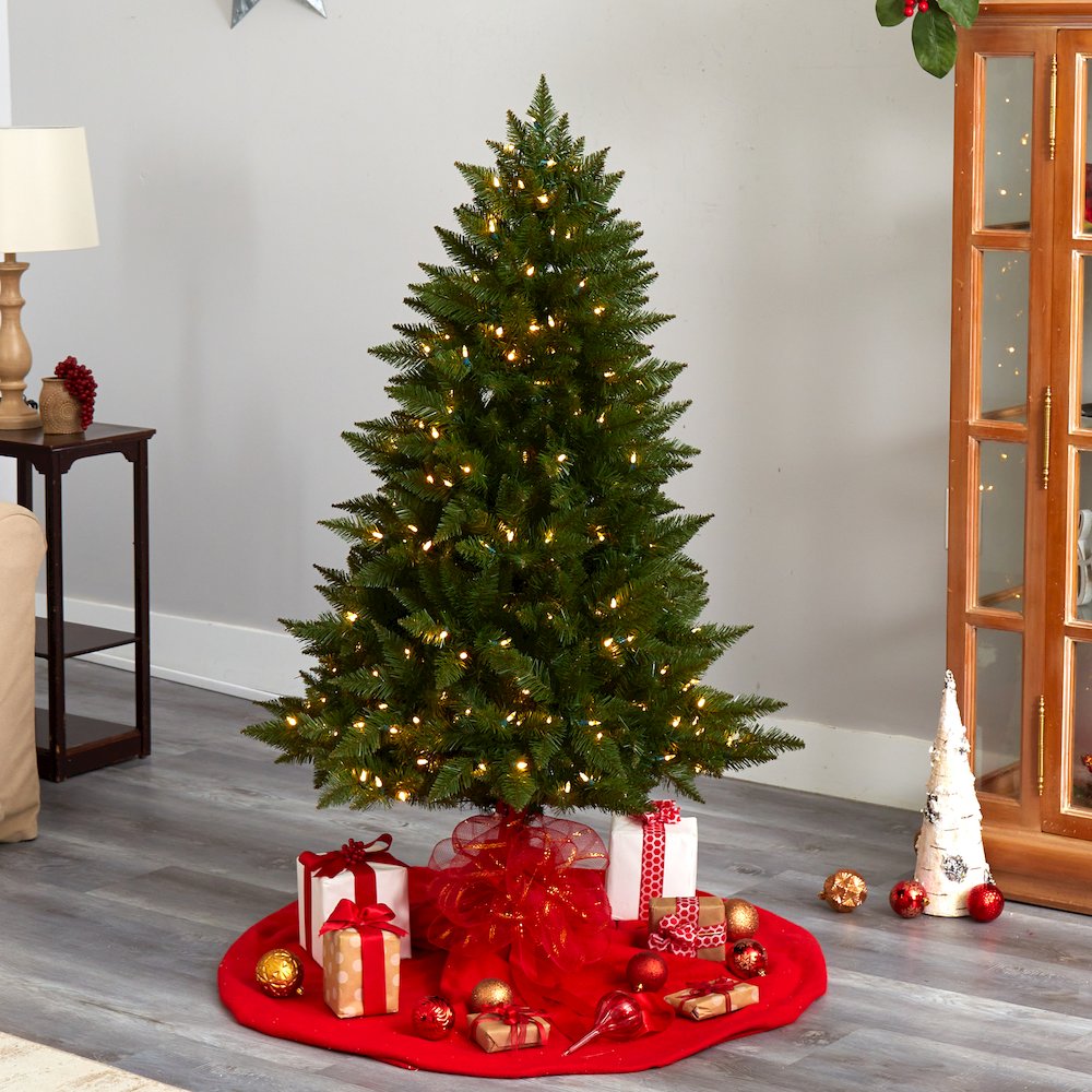 5ft. Vermont Spruce Artificial Christmas Tree with 250 Color Changing LED Lights. Picture 7