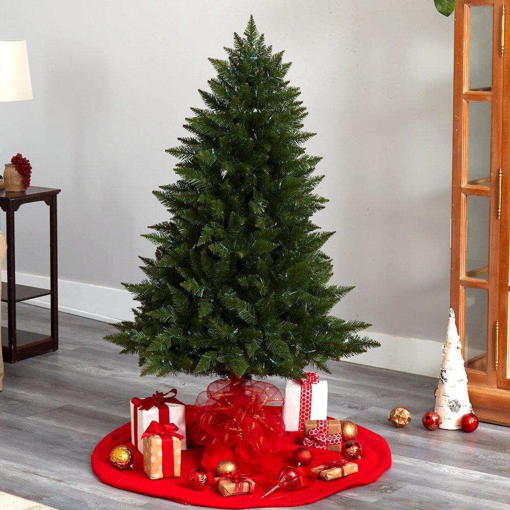 5ft. Vermont Spruce Artificial Christmas Tree with 250 Color Changing LED Lights. Picture 8