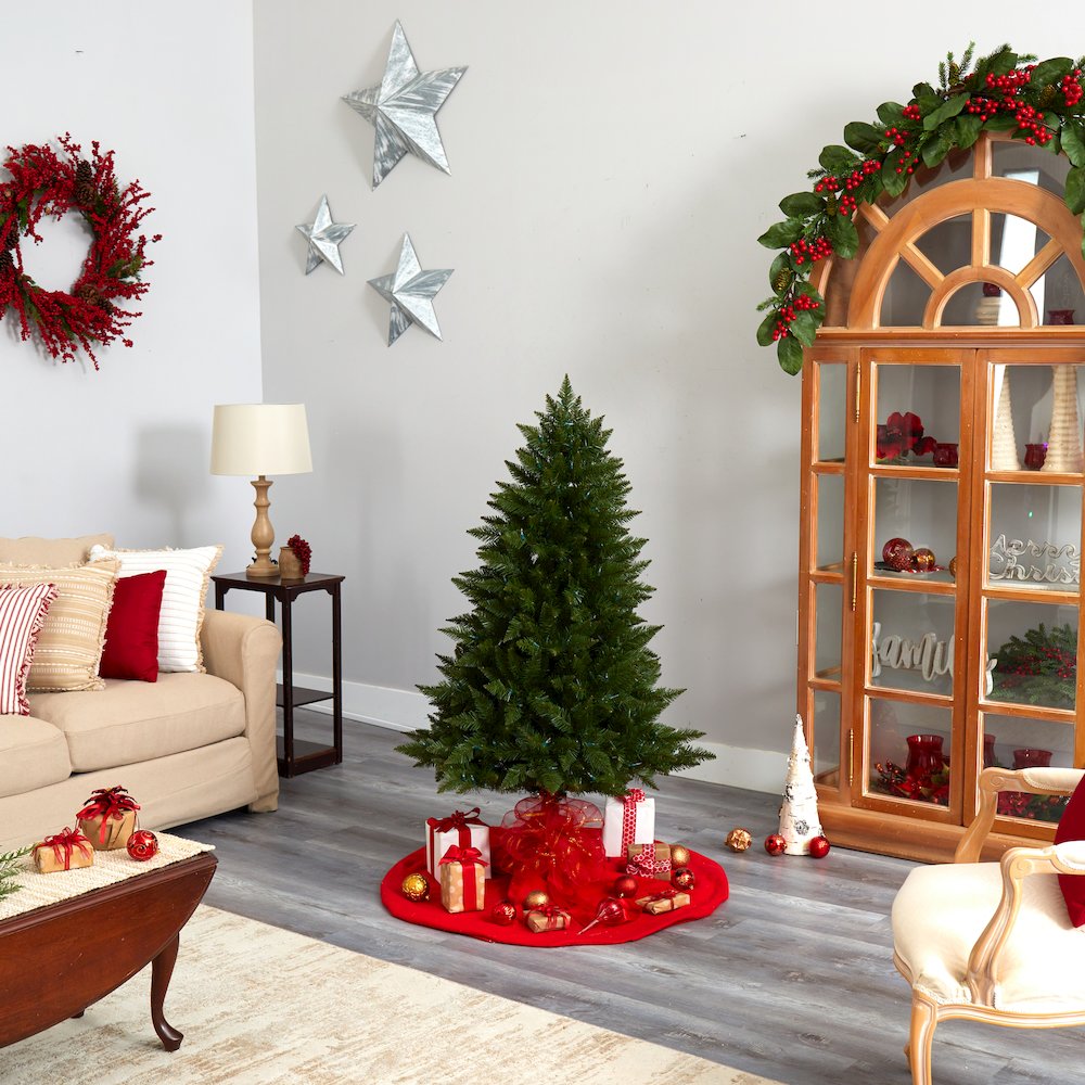 5ft. Vermont Spruce Artificial Christmas Tree with 250 Color Changing LED Lights. Picture 10