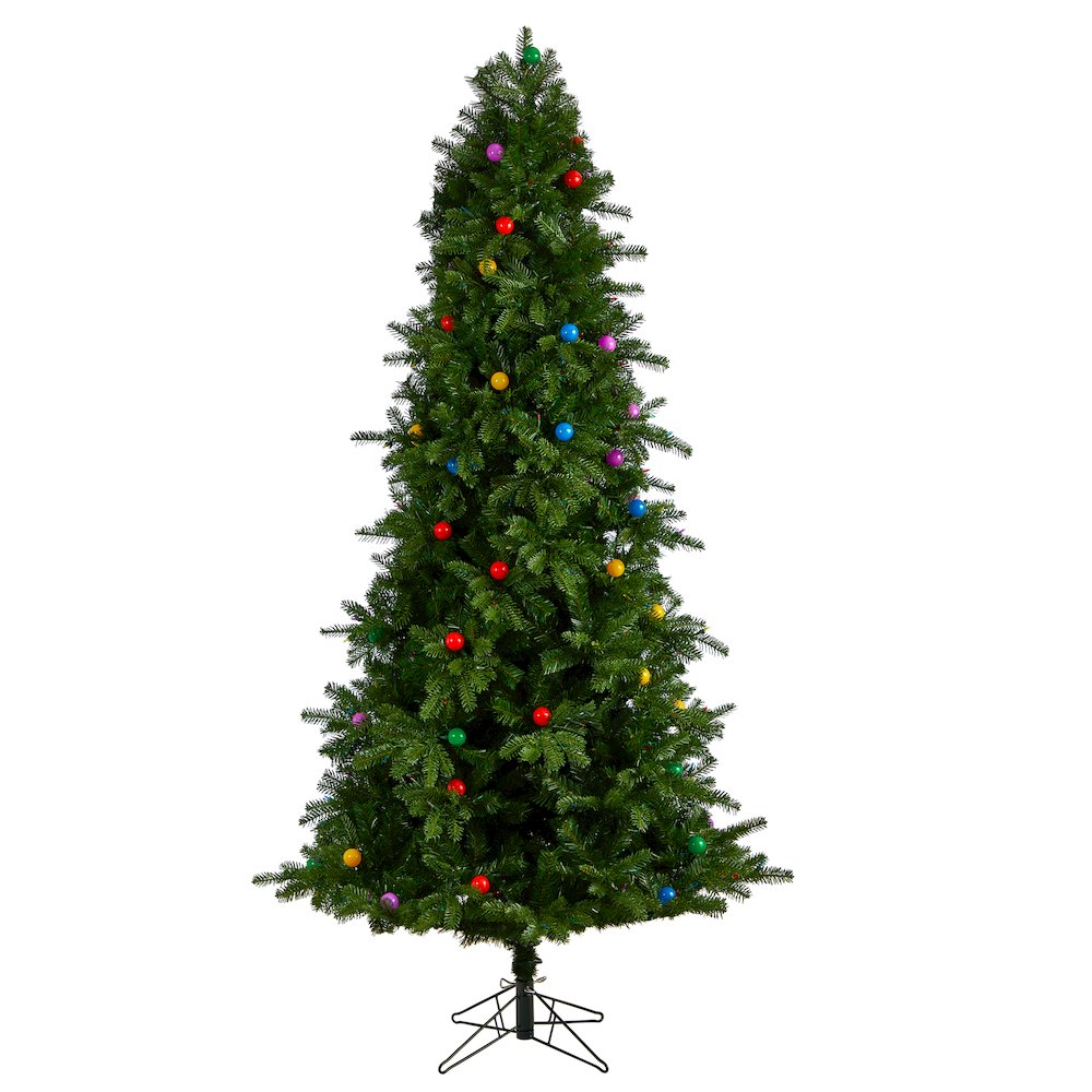 7.5ft. Montana Mountain Fir Christmas Tree with 650 Multi Color LED Lights. Picture 3