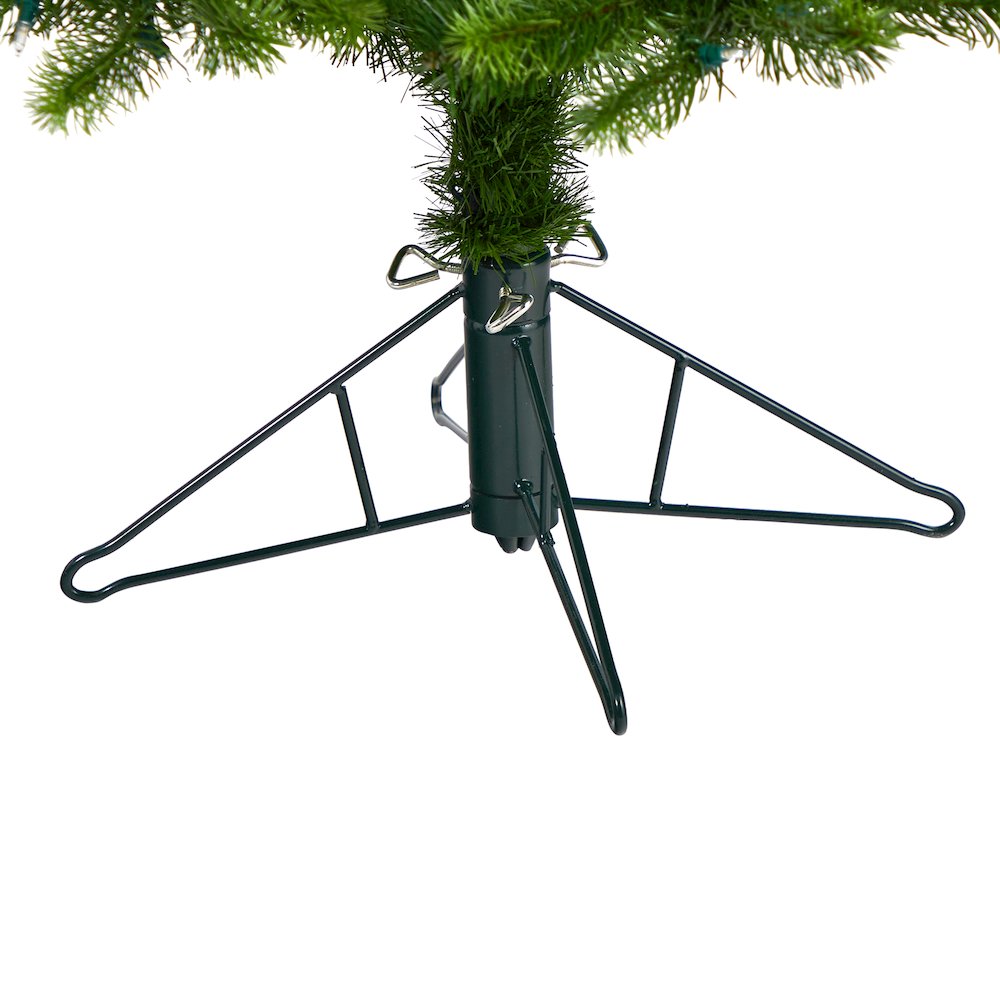 6ft. Slim Virginia Spruce Artificial Christmas Tree with 300 Warm LED Lights. Picture 5