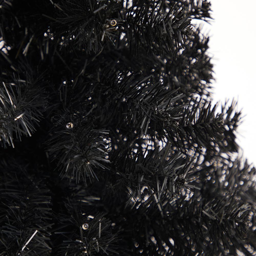 3ft. Black Artificial Christmas Tree with 50 LED Lights and 118 Bendable Branches. Picture 5