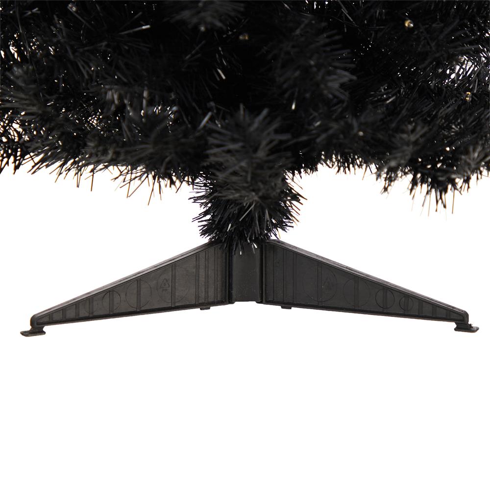 3ft. Black Artificial Christmas Tree with 50 LED Lights and 118 Bendable Branches. Picture 6