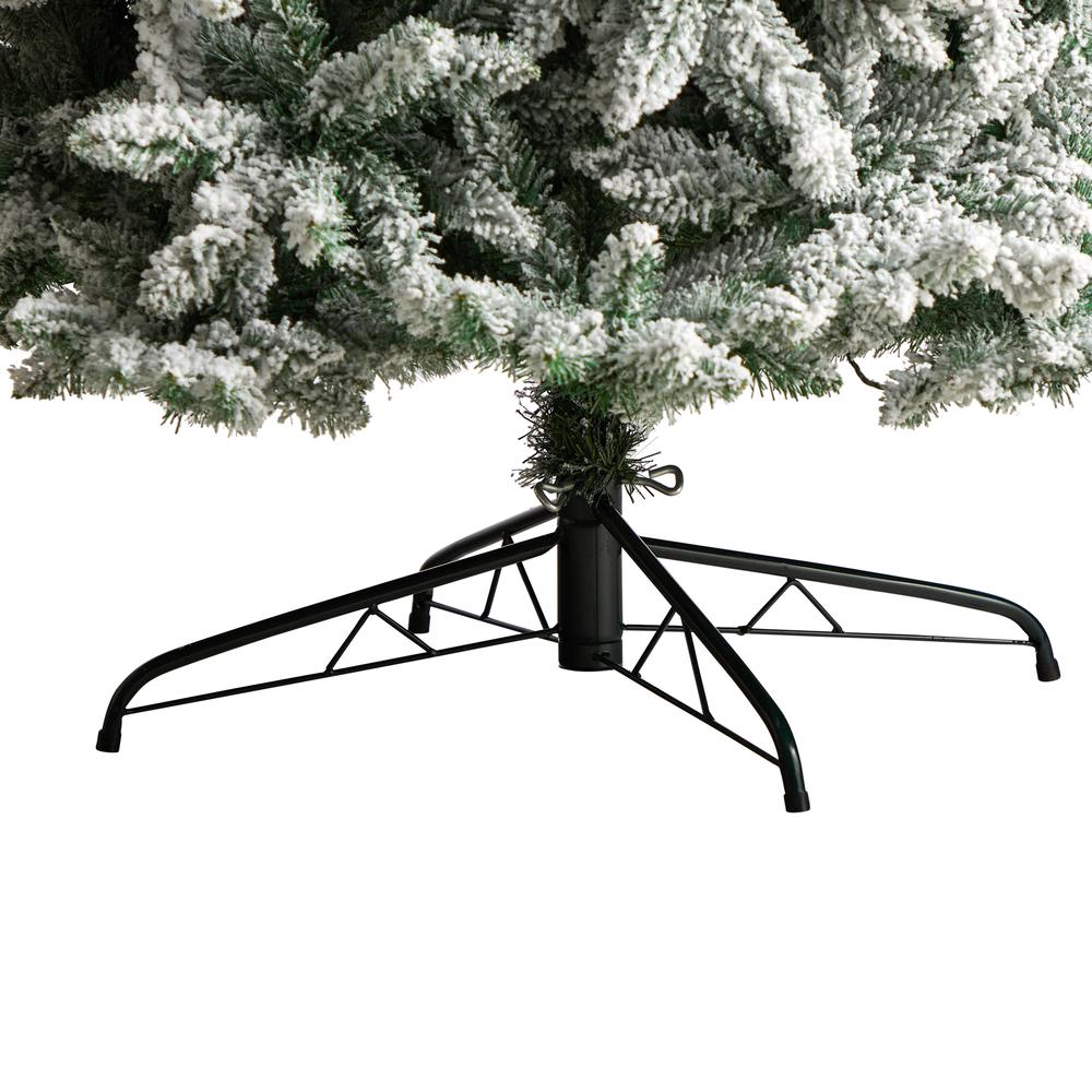 Flocked Montreal Fir Artificial Christmas Tree with 800 Warm White LED Lights. Picture 6