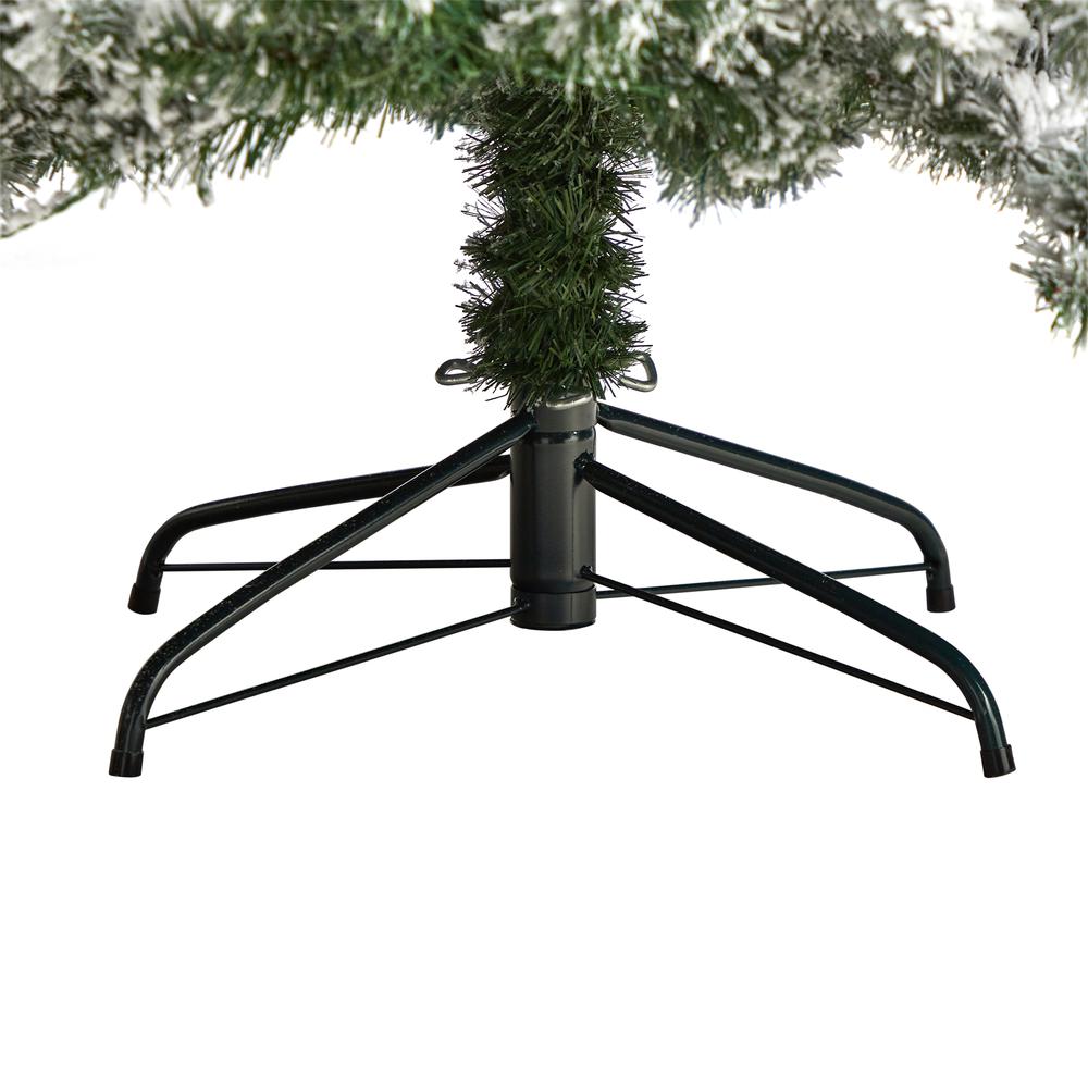 Flocked Austria Fir Artificial Christmas Tree with 400 Warm White LED Lights. Picture 6