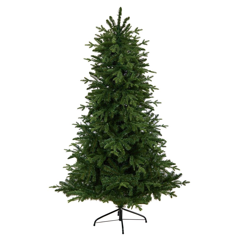 Montreal Spruce Artificial Christmas Tree with 450 Warm White LED Lights. Picture 3
