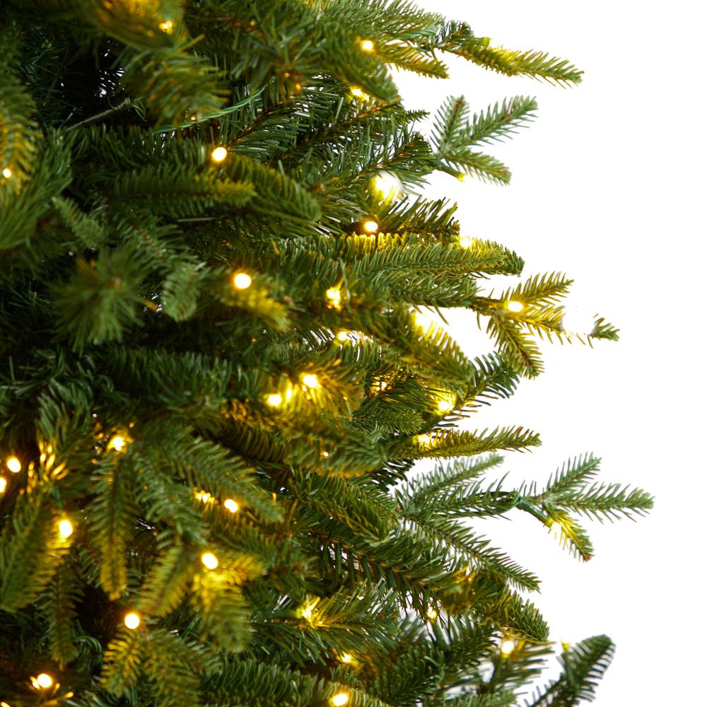 Montreal Spruce Artificial Christmas Tree with 450 Warm White LED Lights. Picture 4
