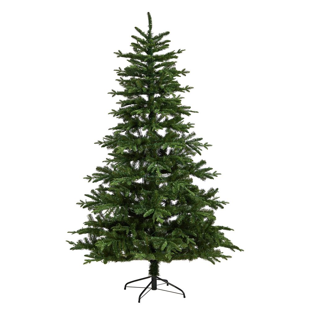 Montreal Spruce Artificial Christmas Tree with 650 Warm White LED Lights. Picture 3