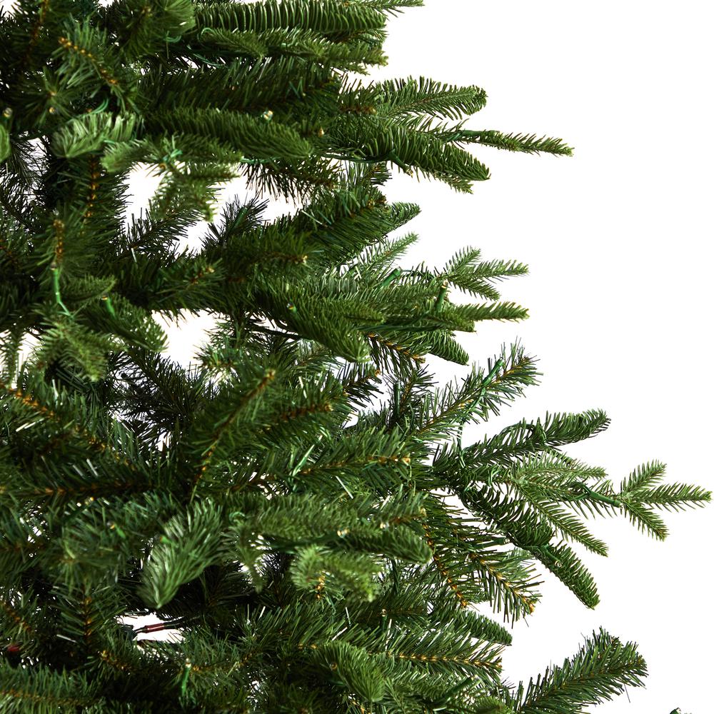 Montreal Spruce Artificial Christmas Tree with 650 Warm White LED Lights. Picture 5
