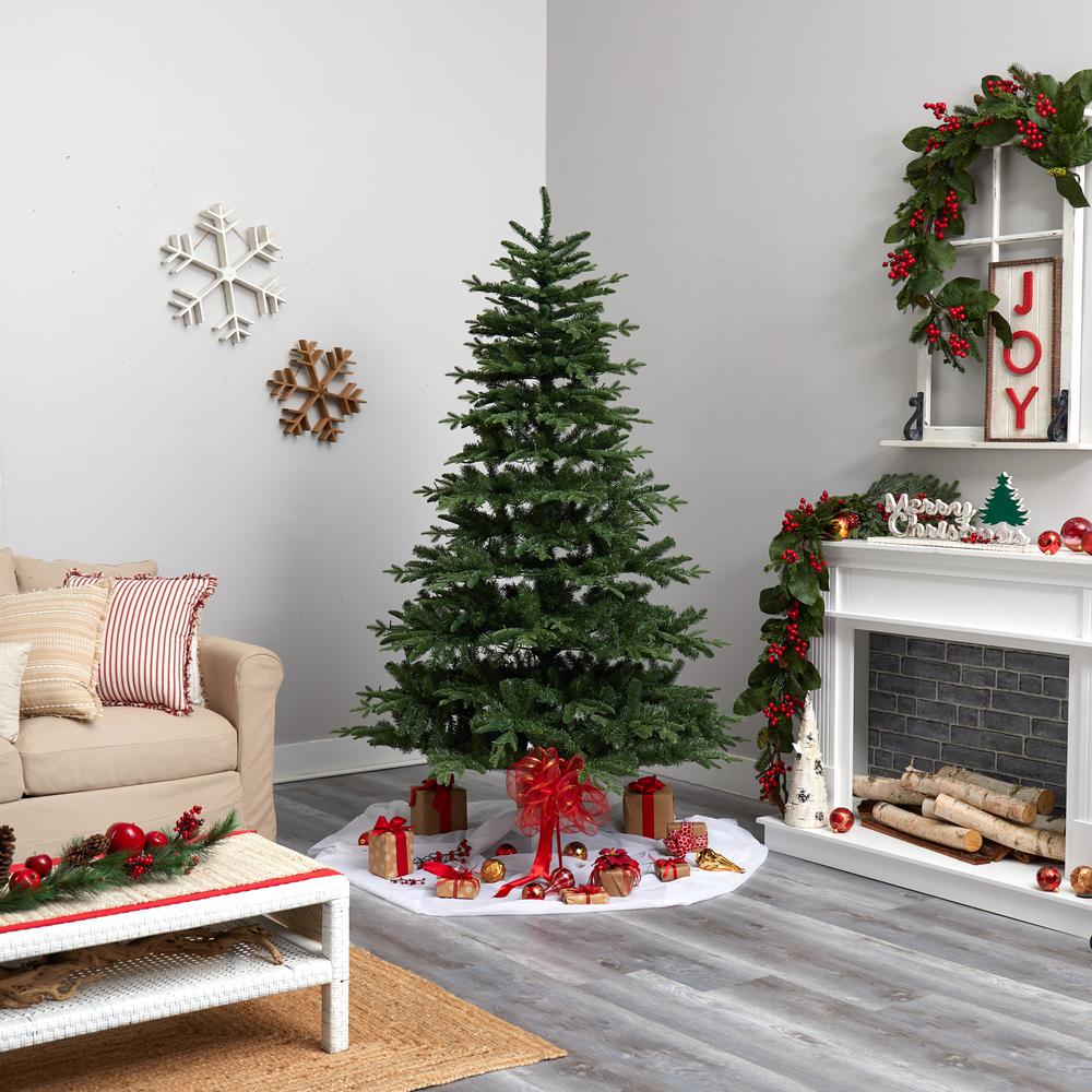 Montreal Spruce Artificial Christmas Tree with 650 Warm White LED Lights. Picture 10
