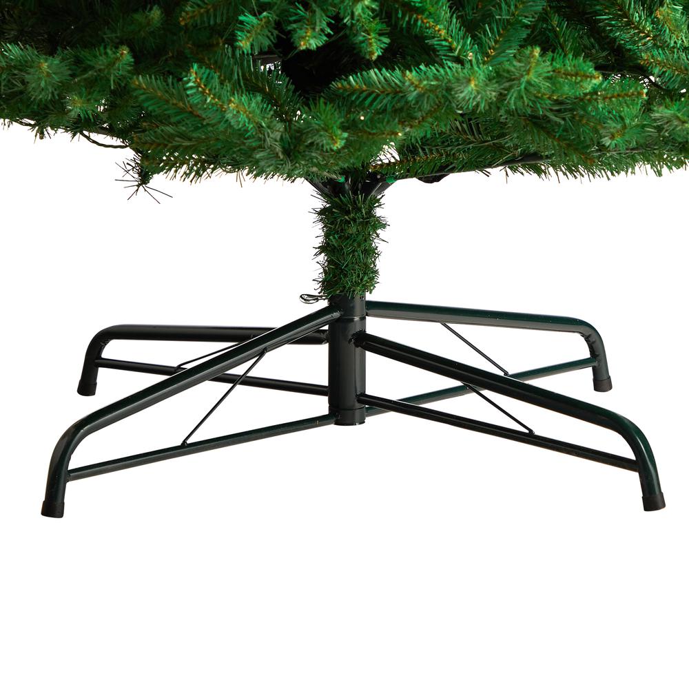 12ft. Slim Green Mountain Pine Artificial Christmas Tree with 1100 Clear LED Lights and 3235 Tips. Picture 6