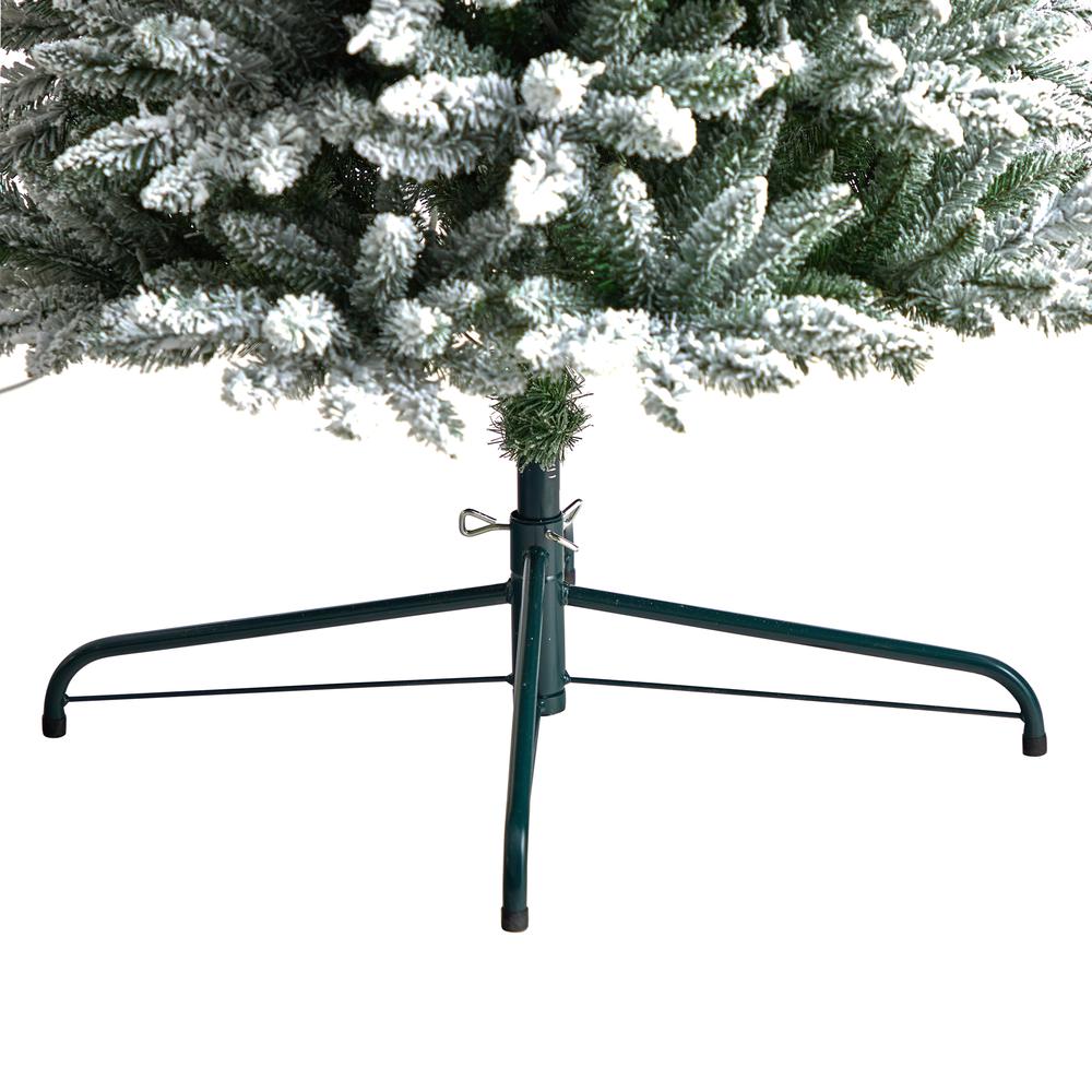 Flocked Pencil Artificial Christmas Tree with 850 Clear Lights. Picture 6