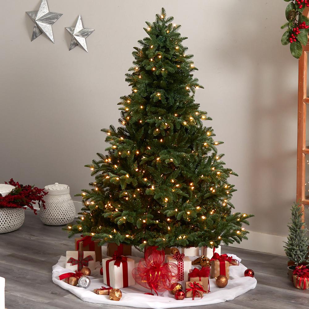 6ft. South Carolina Spruce Artificial Christmas Tree with 400 White Warm Lights and 1908 Bendable Branches. Picture 7