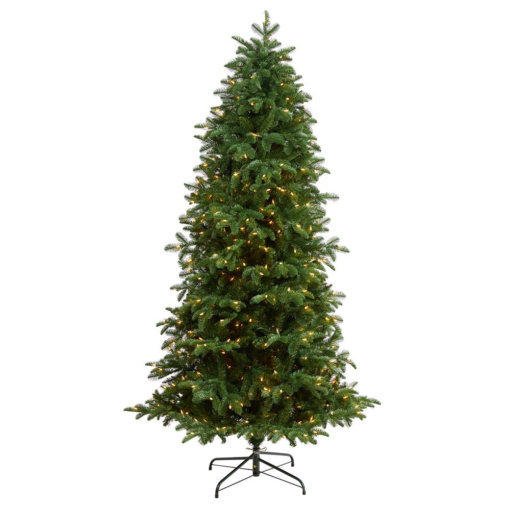 South Carolina Fir Artificial Christmas Tree with 550 Clear LED Lights. Picture 1