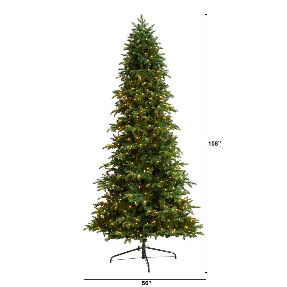 South Carolina Fir Artificial Christmas Tree with 750 Clear LED Lights. Picture 2