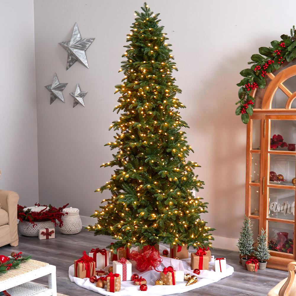 South Carolina Fir Artificial Christmas Tree with 750 Clear LED Lights. Picture 7