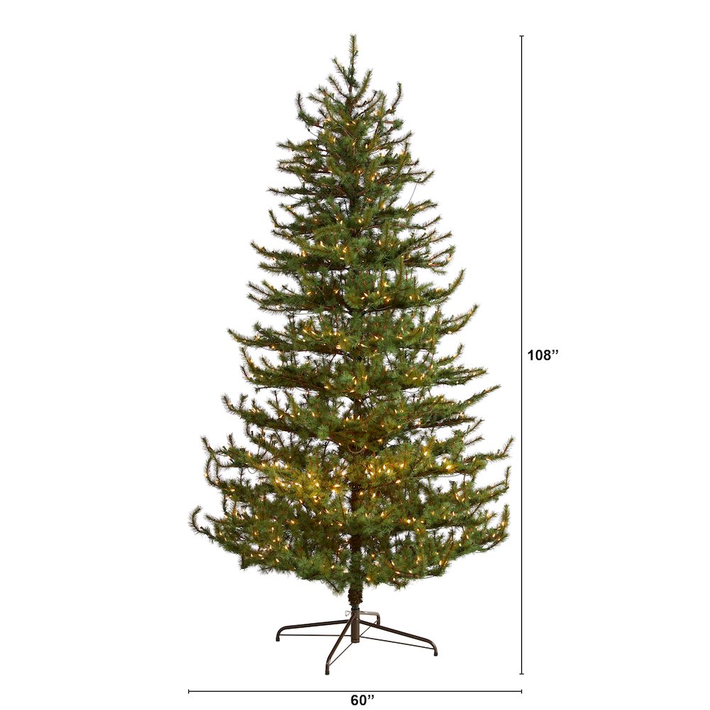 9ft. Vancouver Mountain Pine Artificial Christmas Tree with 750 Clear Lights. Picture 2