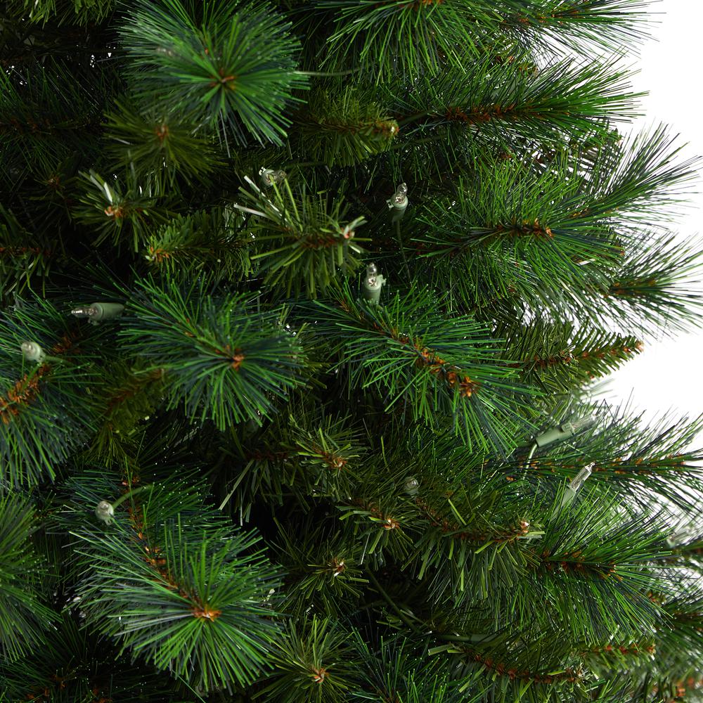 Slim West Virginia Mountain Pine Artificial Christmas Tree with 200 Clear Lights. Picture 5