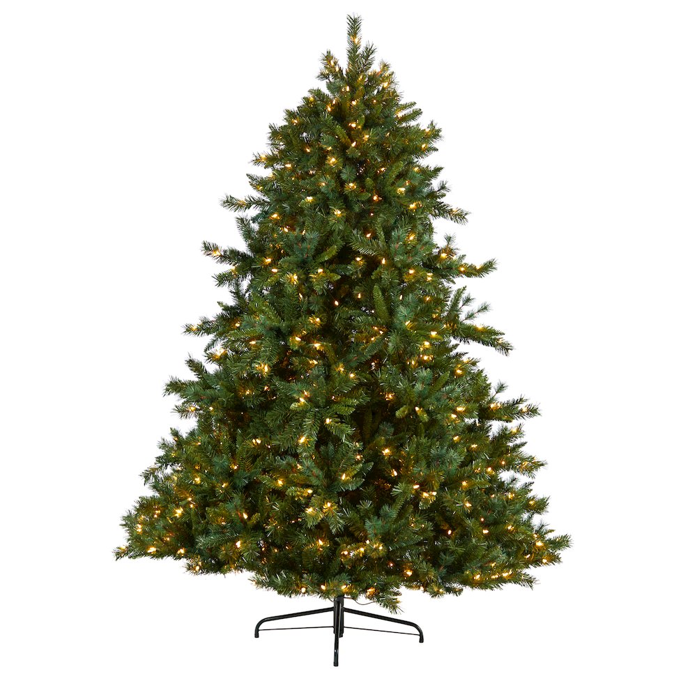 8ft. Wyoming Mixed Pine Artificial Christmas Tree with 650 Clear Lights. Picture 1