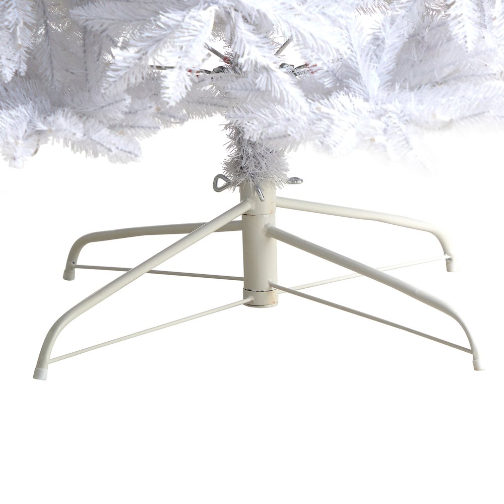 11ft. Slim White Artificial Christmas Tree with 950 Warm White LED Lights. Picture 6