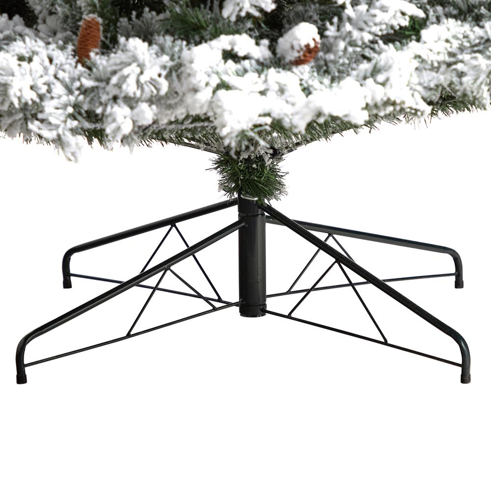 Flocked White River Mountain Pine Artificial Christmas Tree. Picture 6