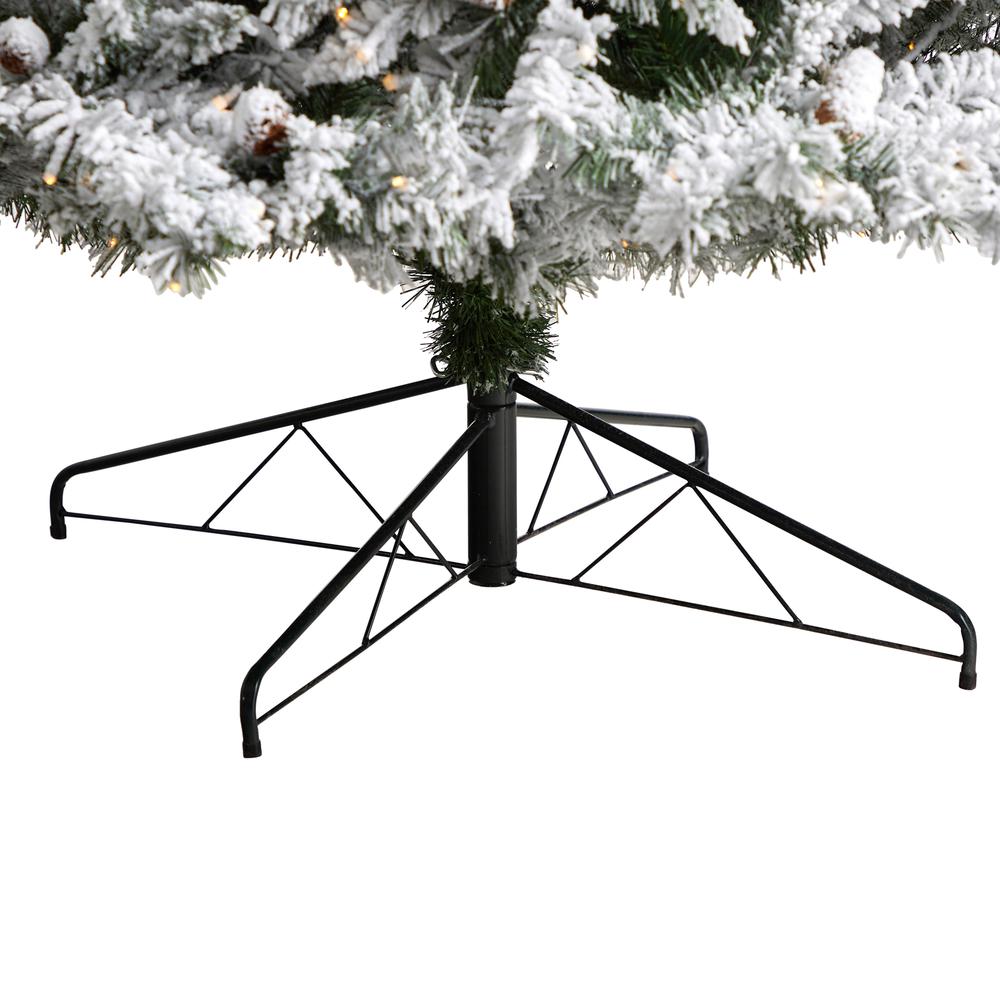 Flocked White River Mountain Pine Artificial Christmas Tree. Picture 6