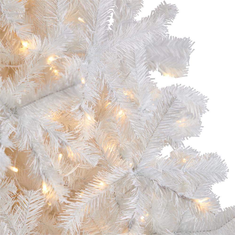 White Artificial Christmas Tree with 1860 Bendable Branches and 650 LED Lights. Picture 4